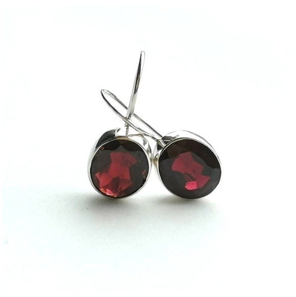 Sterling Silver Garnet drop earrings 🆕 - Picture 8 of 8